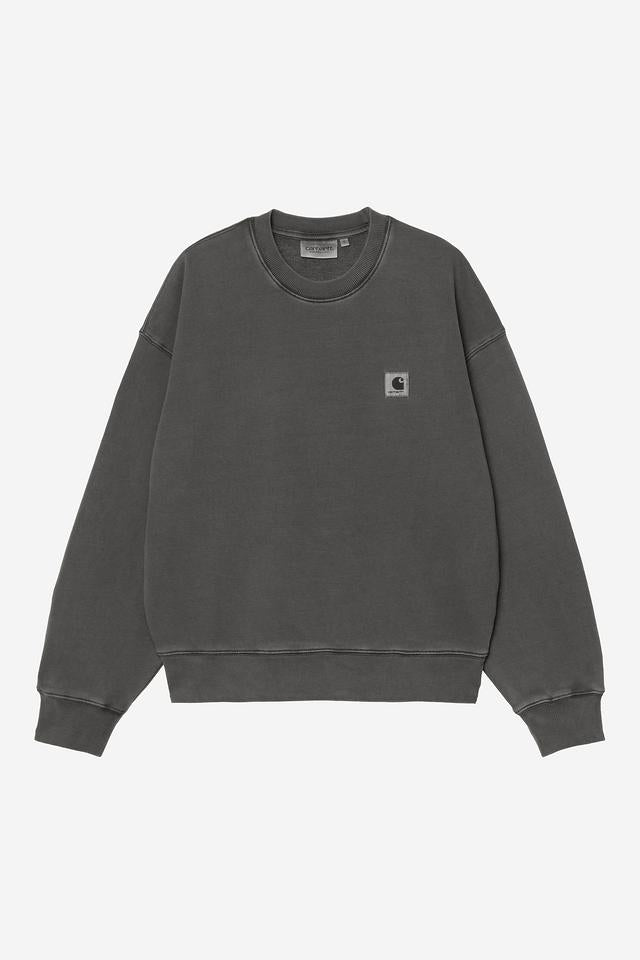 Carhartt WIP W' Nelson Sweatshirt Cotton Sweat, 370 g/m² (Black garment dyed)