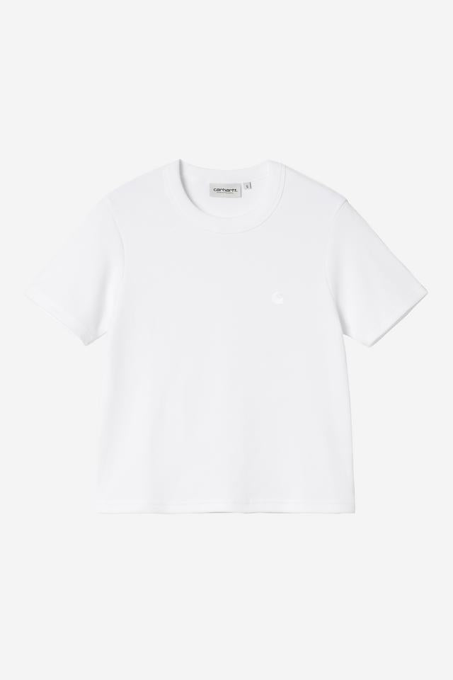 Carhartt WIP W' S/S Philipa T-Shirt Cotton/Elastane Ribbing 2X1, 245 g/m² (White)