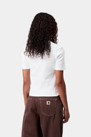 Carhartt WIP W' S/S Philipa T-Shirt Cotton/Elastane Ribbing 2X1, 245 g/m² (White)
