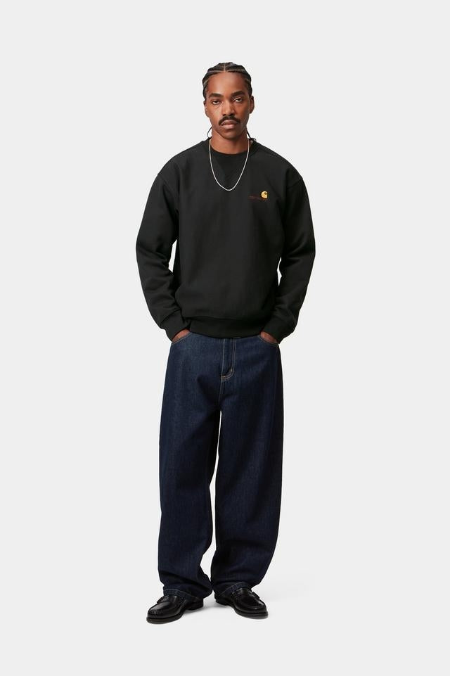 Carhartt WIP American Script Sweat Cotton/Polyester Sweat, 420 g/m² (Black)