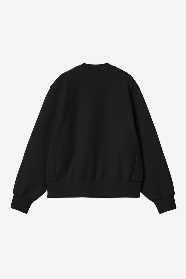 Carhartt WIP W' American Script Sweat Cotton/Polyester Sweat, 340 g/m² (Black)