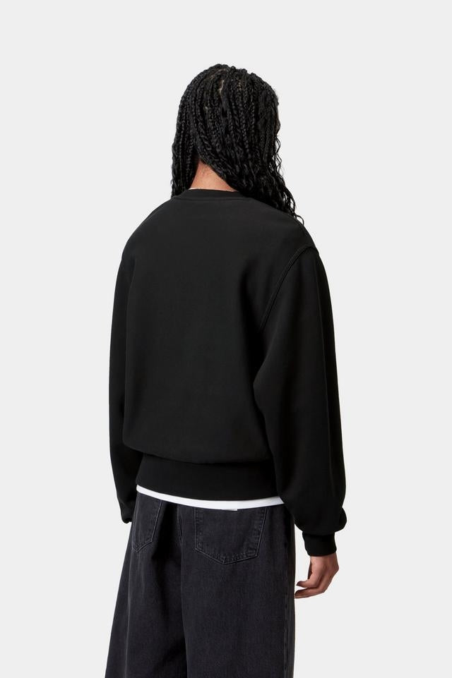 Carhartt WIP W' American Script Sweat Cotton/Polyester Sweat, 340 g/m² (Black)