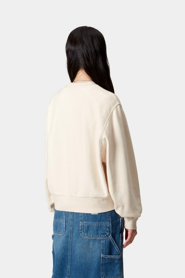 Carhartt WIP W' American Script Sweat Cotton/Polyester Sweat, 340 g/m² (Natural)