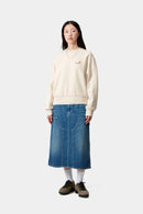 Carhartt WIP W' American Script Sweat Cotton/Polyester Sweat, 340 g/m² (Natural)