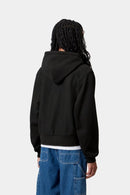 Carhartt WIP W' Hooded American Script Jacket Cotton/Polyester Sweat, 340 g/m² (Black)