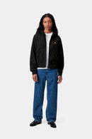 Carhartt WIP W' Hooded American Script Jacket Cotton/Polyester Sweat, 340 g/m² (Black)