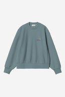 Carhartt WIP W' HD American Script Sweat Cotton/Polyester Sweat, 340 g/m² (Citadel)