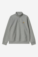 Carhartt WIP Half Zip American Script Sweat Cotton/Polyester Sweat, 420 g/m² (Grey Heather)