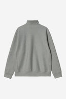 Carhartt WIP Half Zip American Script Sweat Cotton/Polyester Sweat, 420 g/m² (Grey Heather)