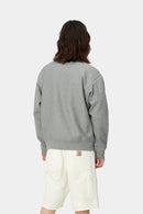 Carhartt WIP Half Zip American Script Sweat Cotton/Polyester Sweat, 420 g/m² (Grey Heather)