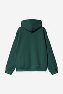 Carhartt WIP Hooded American Script Jacket Cotton/Polyester Sweat, 420 g/m² (Dark Fir)