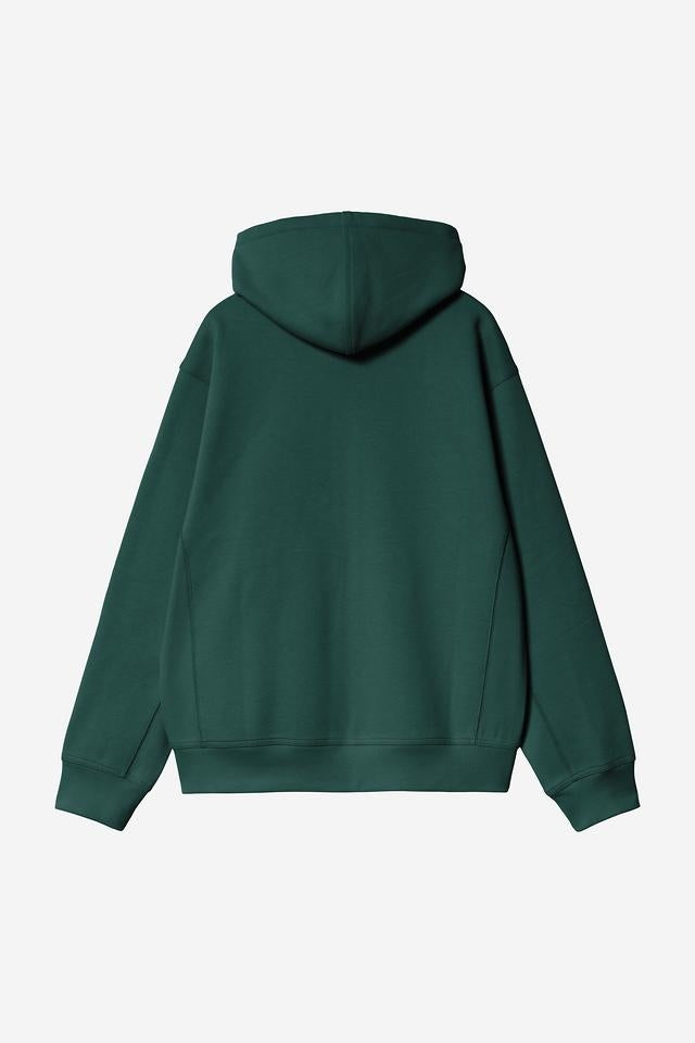 Carhartt WIP Hooded American Script Jacket Cotton/Polyester Sweat, 420 g/m² (Dark Fir)