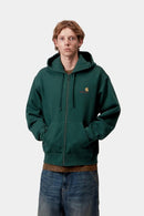 Carhartt WIP Hooded American Script Jacket Cotton/Polyester Sweat, 420 g/m² (Dark Fir)