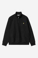 Carhartt WIP Half Zip American Script Sweat Cotton/Polyester Sweat, 420 g/m² (Black)