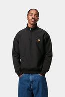 Carhartt WIP Half Zip American Script Sweat Cotton/Polyester Sweat, 420 g/m² (Black)