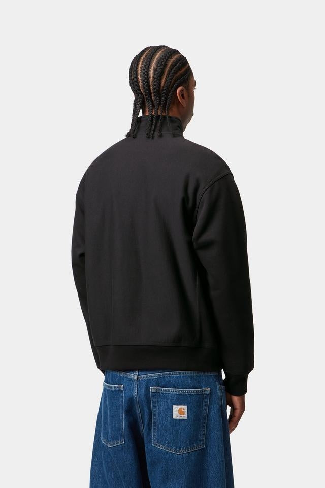 Carhartt WIP Half Zip American Script Sweat Cotton/Polyester Sweat, 420 g/m² (Black)