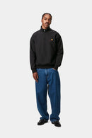 Carhartt WIP Half Zip American Script Sweat Cotton/Polyester Sweat, 420 g/m² (Black)