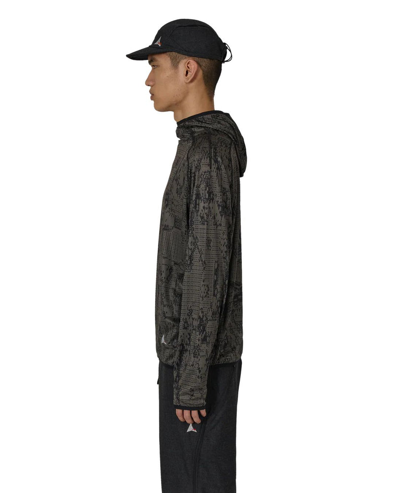 ROA Laki Melted Print Uv Hoodie (Olive)
