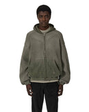 ROA Bee Sun Faded Waffle Zip Up Hoodie (Olive)