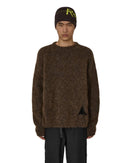ROA Dropstitch Mohair Knit Crewneck (Brown)