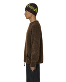ROA Dropstitch Mohair Knit Crewneck (Brown)