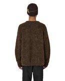ROA Dropstitch Mohair Knit Crewneck (Brown)
