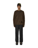 ROA Dropstitch Mohair Knit Crewneck (Brown)