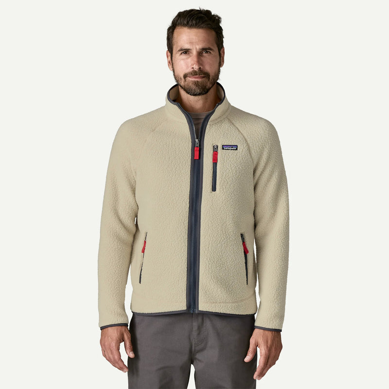 Patagonia M's Retro Pile Jkt (Pelican w/Smolder Blue)