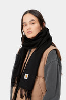 Carhartt WIP Clan Scarf 100% Wool, 237 g/m² (Black)