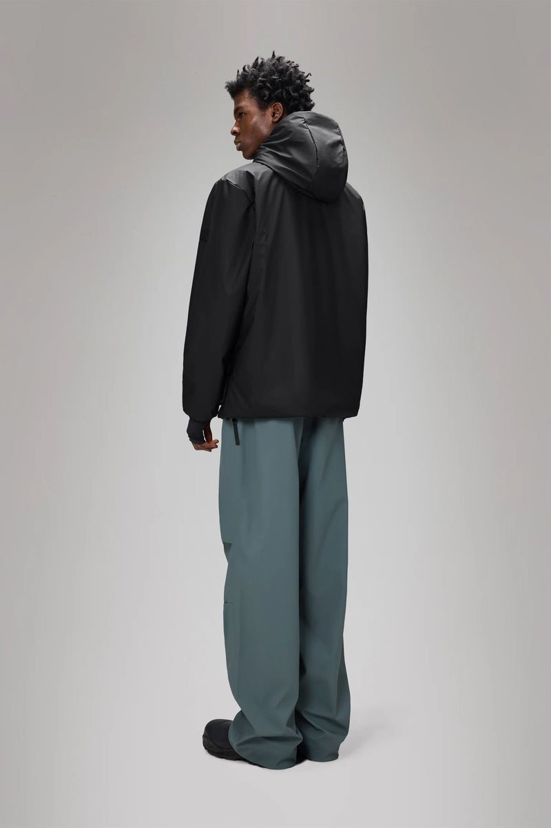Rains Lohja Long Insulated Cargo Jacket (Black)