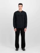 Alpha Industries Distressed Logo Pullover (Black)