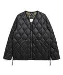 Taion Unisex Military W-Zip V-Neck Down Jkt Soft Shell (Black)