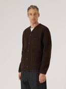 Universal Works Wool Fleece Cardigan (Brown)