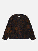 Universal Works Night Leopard Cardigan (Dark Navy / Brown)
