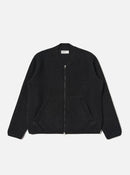 Universal Works Wool Fleece Zip Bomber (Black)