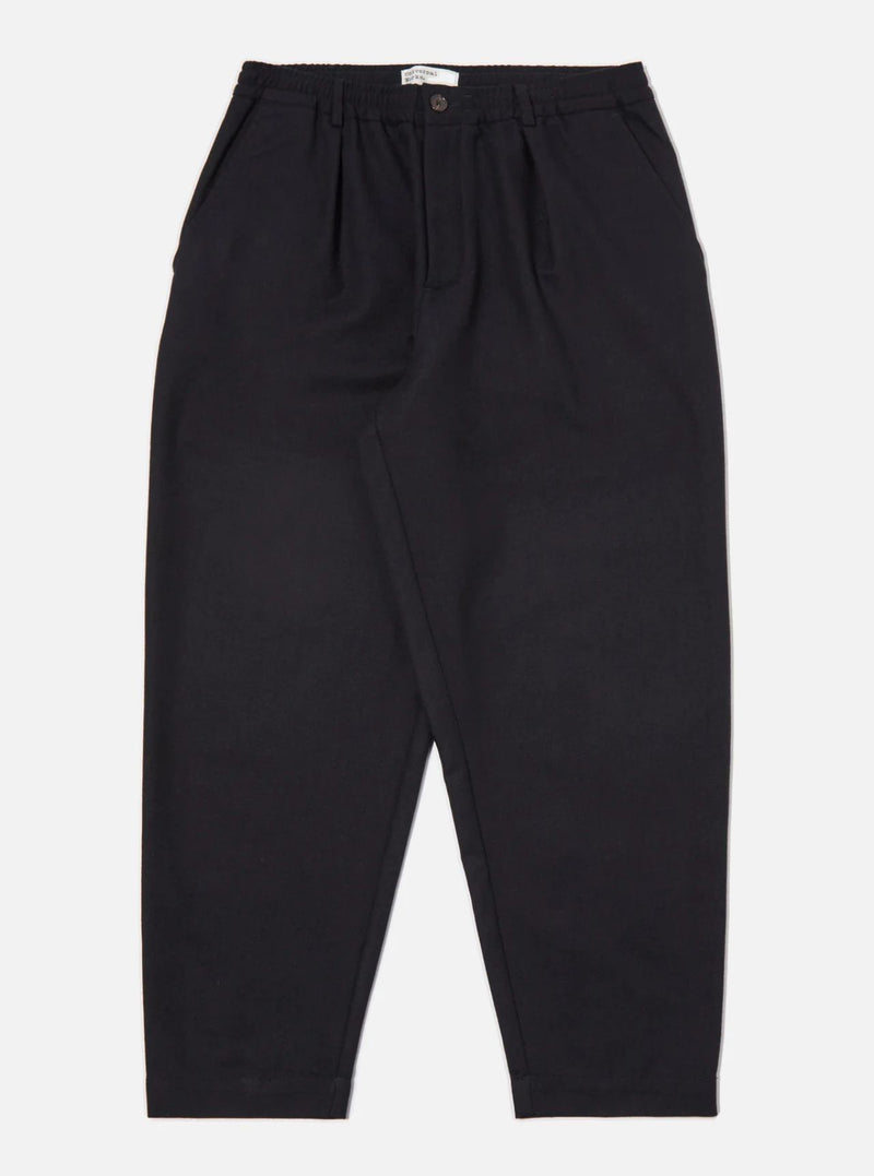 Universal Works Upcycled It Tweed Pleated Track Pant (Dark Navy)