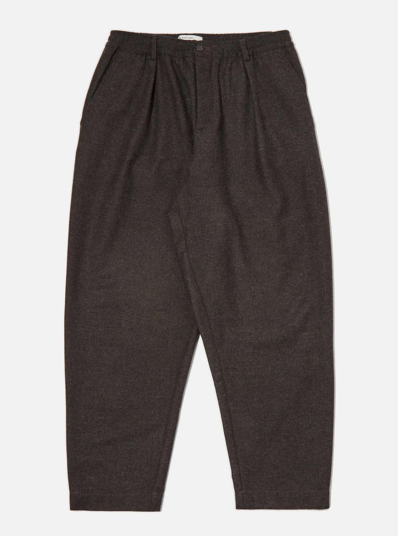 Universal Works Upcycled It Tweed Pleated Track Pant (Brown)