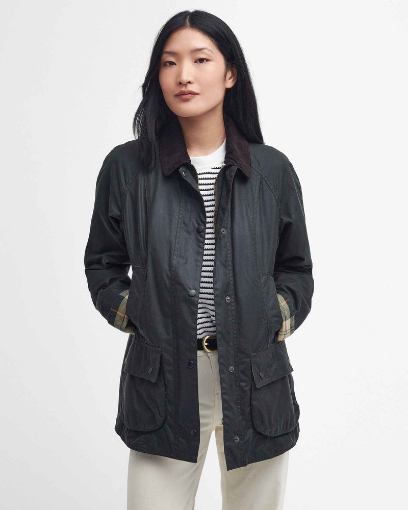 Barbour Beadnell Wax Jacket AW25 Wax Cot Outw (Sage)