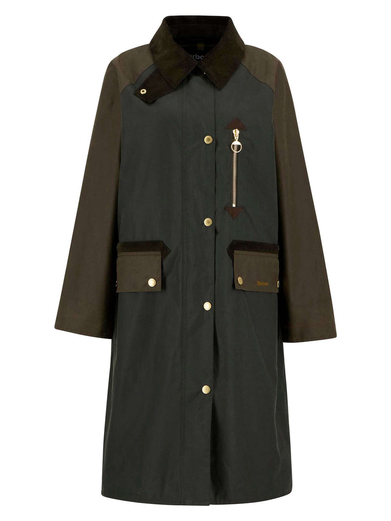 Barbour Evette Wax Jkt AW25 Wax Cot Outw (Fern/Beech/Ancient Tartan)