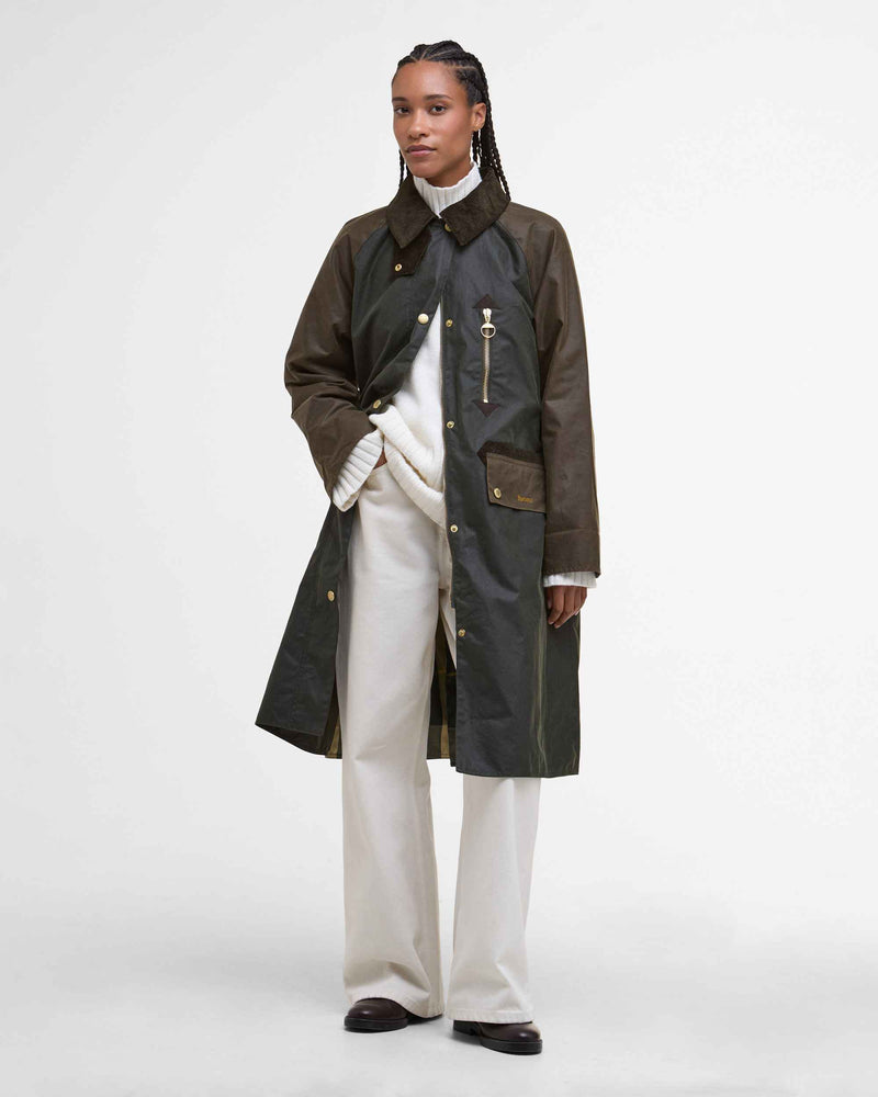 Barbour Evette Wax Jkt AW25 Wax Cot Outw (Fern/Beech/Ancient Tartan)