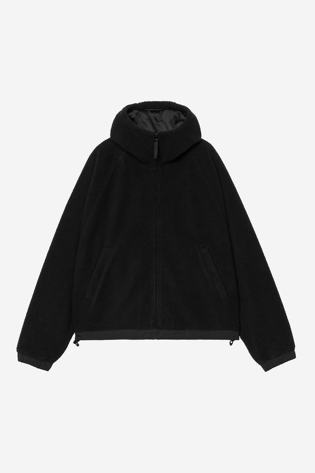 Carhartt WIP W' Hooded Helix Fleece Jacket Polyester Fleece, 250 g/m² (Black / Porphyry)