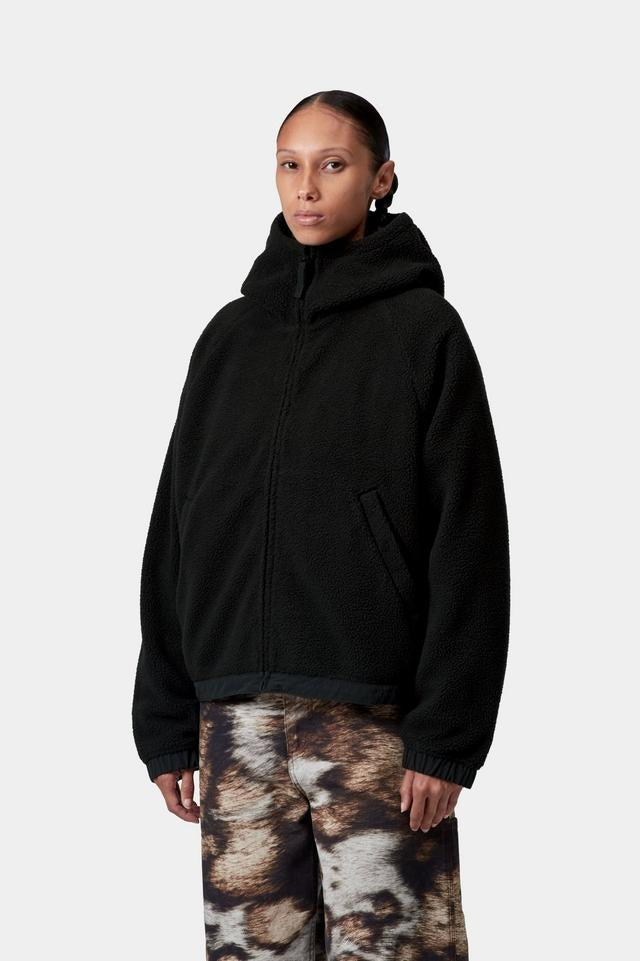 Carhartt WIP W' Hooded Helix Fleece Jacket Polyester Fleece, 250 g/m² (Black / Porphyry)