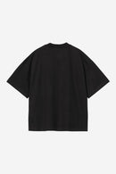 Carhartt WIP S/S Hackwork T-Shirt Cotton Single Jersey, 260 g/m² (Black heavy stone wash)