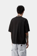 Carhartt WIP S/S Hackwork T-Shirt Cotton Single Jersey, 260 g/m² (Black heavy stone wash)