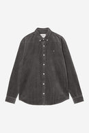 Carhartt WIP L/S Madison Cord Shirt 100% Cotton Corduroy, 8 Wales, 9.1 oz (Graphite / Graphite)