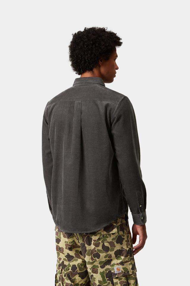 Carhartt WIP L/S Madison Cord Shirt 100% Cotton Corduroy, 8 Wales, 9.1 oz (Graphite / Graphite)