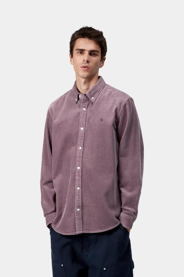 Carhartt WIP L/S Madison Cord Shirt 100% Cotton Corduroy, 8 Wales, 9.1 oz (Phlox / Phlox)