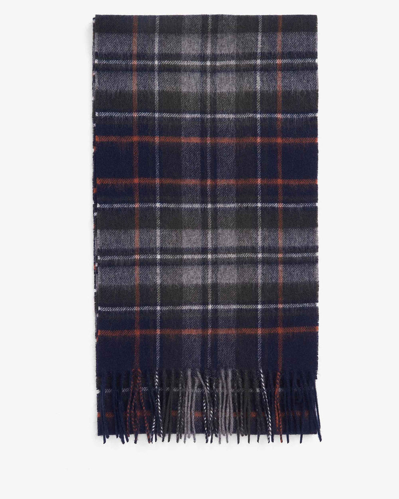 Barbour New Check Tartan Scarf Aw25 Scarf (Navy/Dark Ginger)