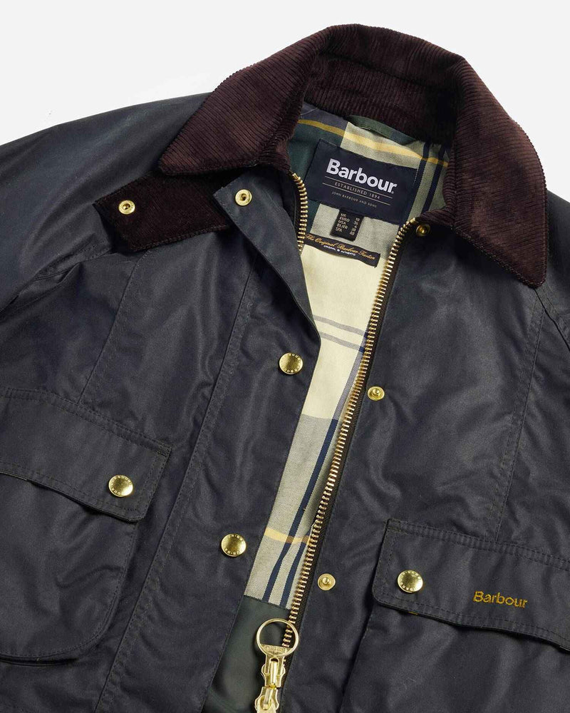Barbour Cropped Beadnell Wax Aw25 Wax Cot Outw (Sage/Ancient)