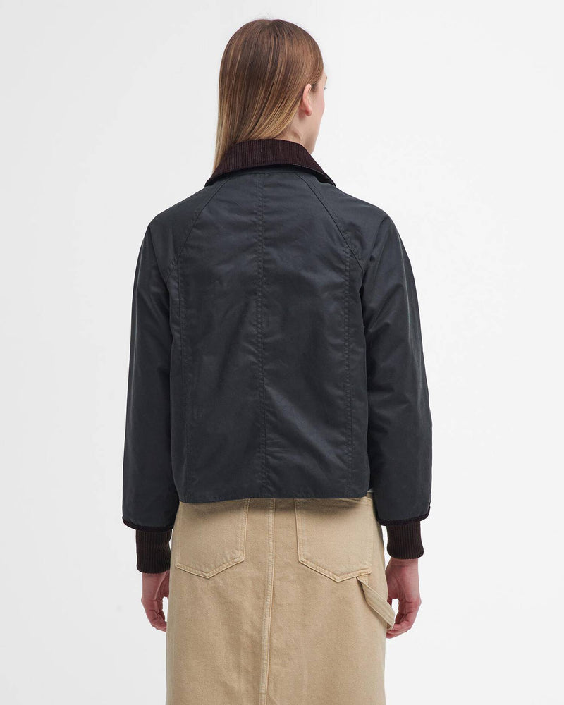 Barbour Cropped Beadnell Wax Aw25 Wax Cot Outw (Sage/Ancient)